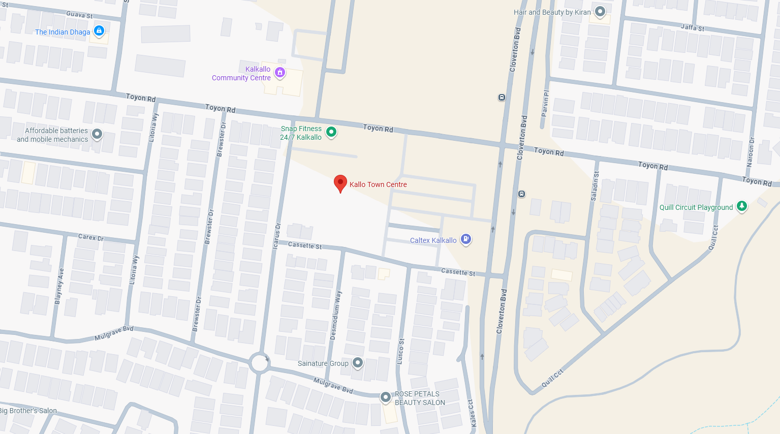 Kallo Town Centre Map